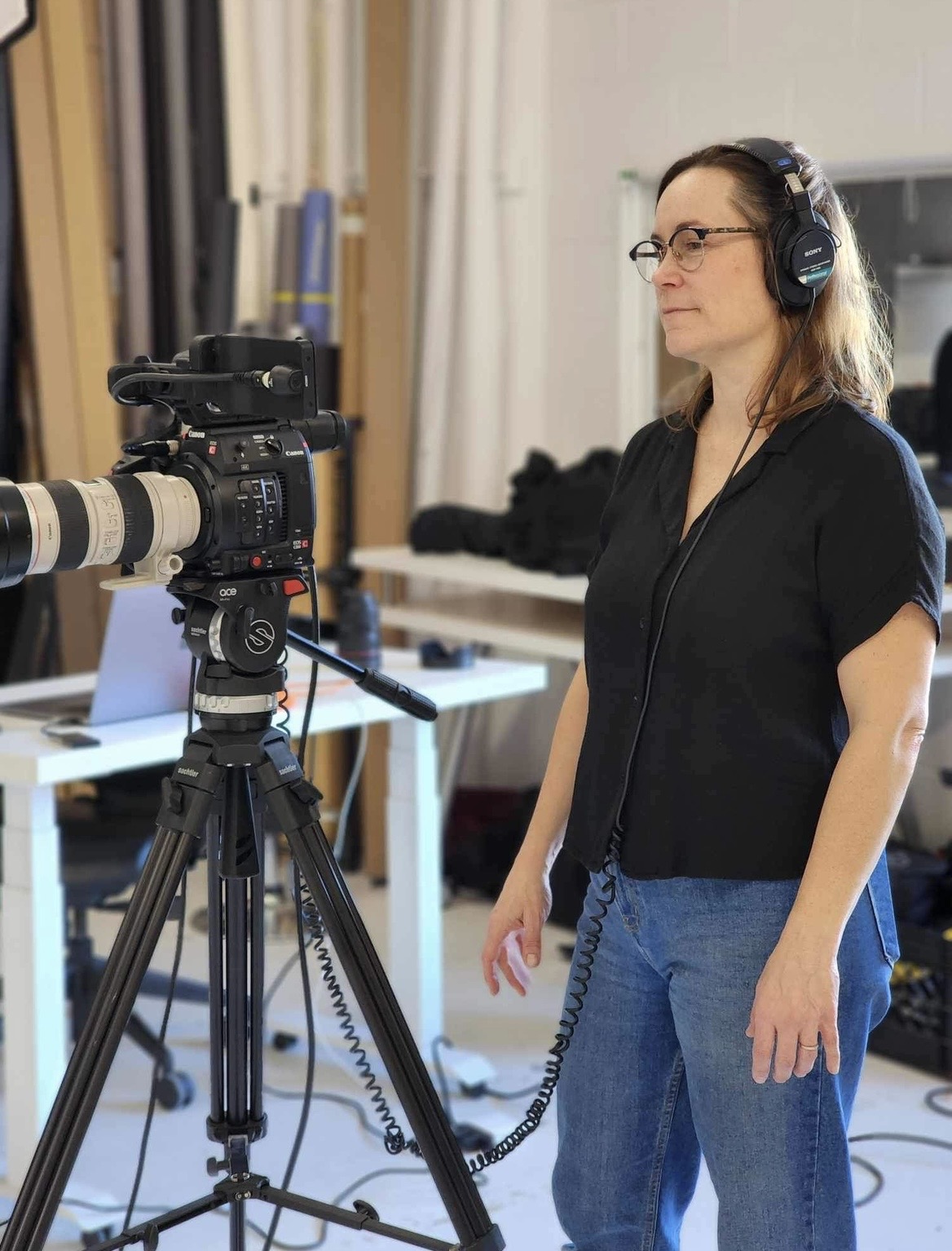 Pour cette photo : vidéographe professionnelle Montréal derrière la caméra